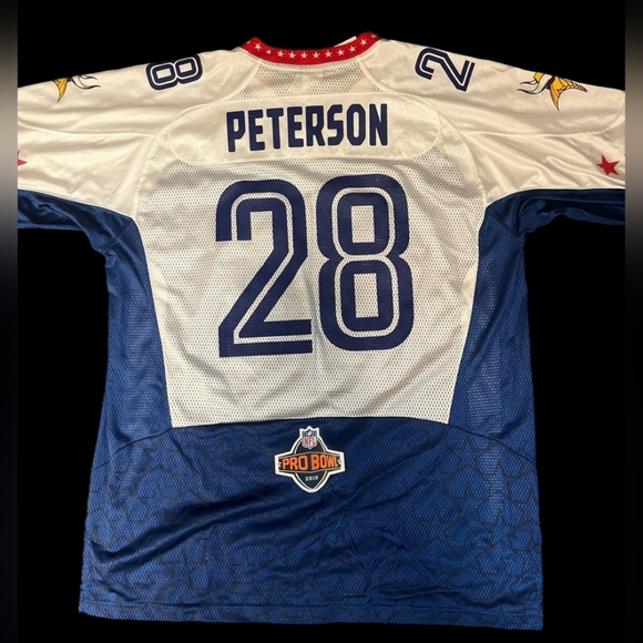 2010 NFL Pro Bowl Minnesota Vikings Adrian Peterson Jersey Men's XL NWT - Picture 2 of 4